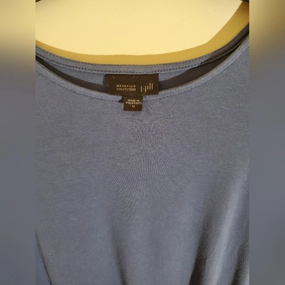 J. Jill wearever collection M teal blue tie back - Picture 3 of 4